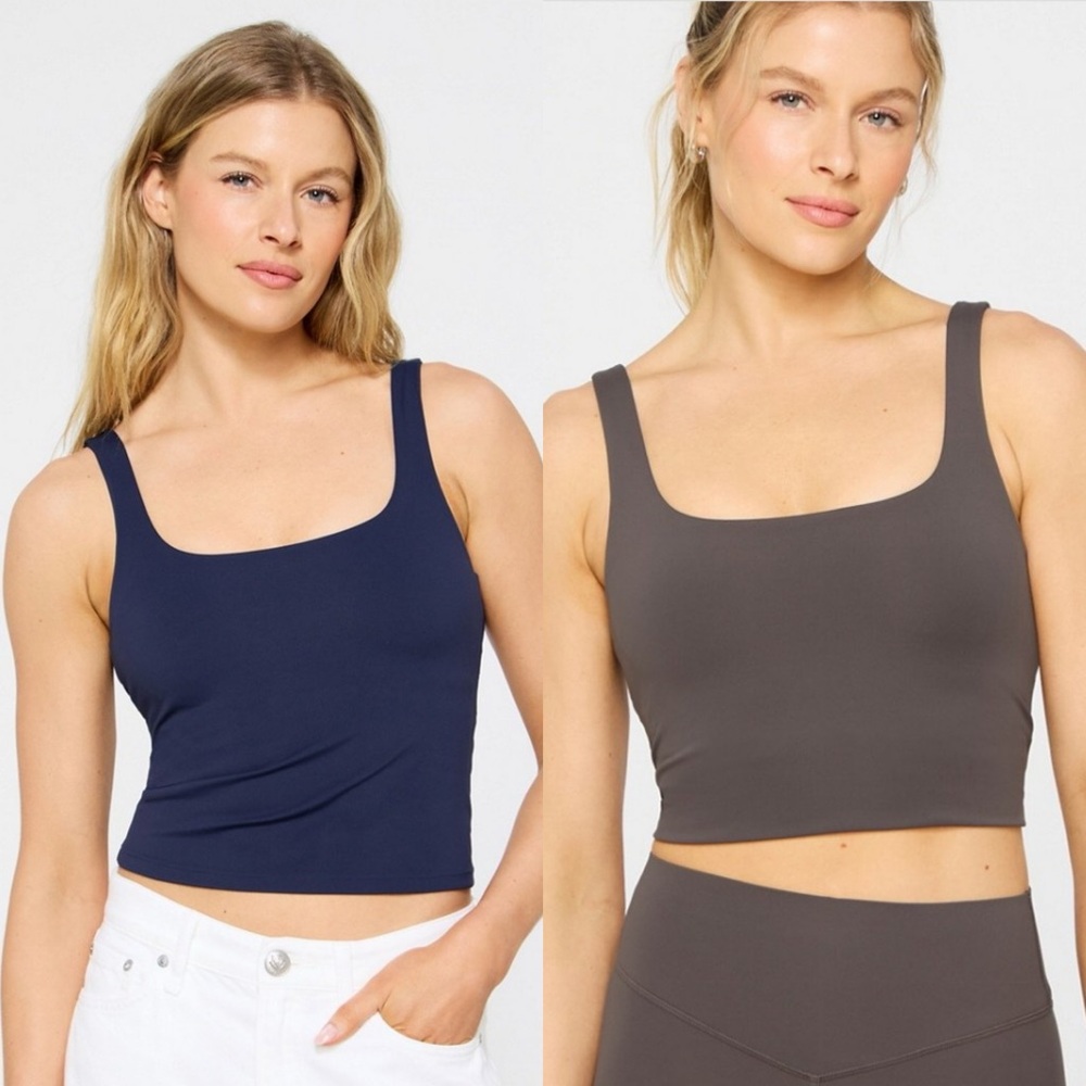 Fabletics Women's Tank Tops in Navy Blue and Charcoal Gray